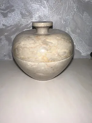 Vintage Marble Lidded Trinket Storage Pot • £20
