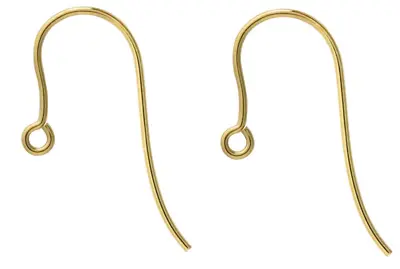 14ct Yellow Gold Filled Hook Earring Pair Jewellery Wires Earring Fasteners • £17.80
