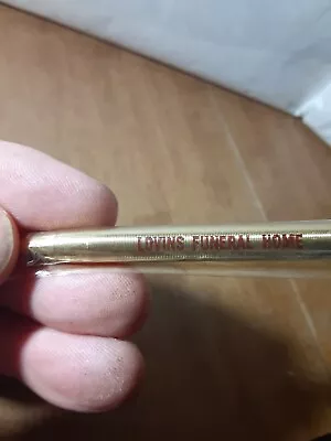 Vintage 1960s Advertising Ink Pen Lovins Funeral Home Windsor Illinois IL Sealed • $15.99