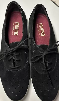 MUNRO Sport Wellesley Oxford Sneaker Black Suede Size 8.5M No Box. • $24