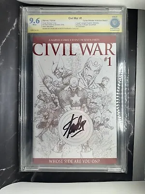 Civil War Issue 1- Stan Lee Auto 9.6- Michael Turner Variant Art 1 Of 5 Signed • $3000