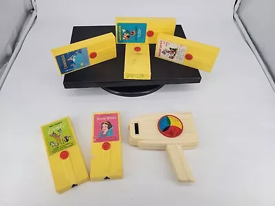 Vintage Fisher Price Movie Viewer + 6 Movies Dumbo S White As Is Ok Condition  • $29.14