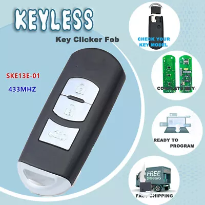 Smart Remote Key Fob Keyless For Mazda 2 3 6 CX3 CX5 2012-2017 / CX9 2013-2016 • $20.67