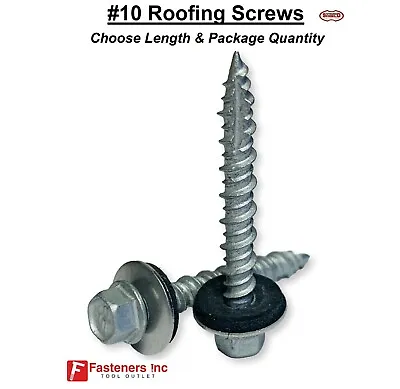 #10 Hex Rubber Washer Head PoleGripper Roofing Screws Galvanized / Coated • $56.58