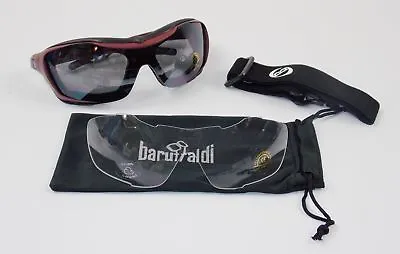 $99 • Buy Baruffaldi Anmay Mask Eyeglasses Red Grey Clear Motorcycle Harley Triumph Bmw