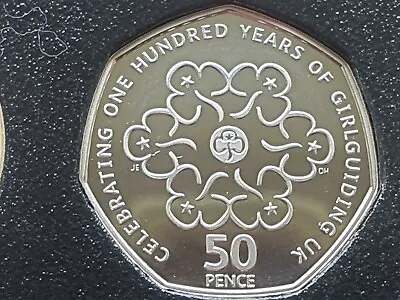 2010 100 Years Of Girlguiding 50p Proof Coin. Taken From Proof Coin Set.  • £7