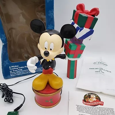 Vintage Disney Mr Christmas Mickey Mouse Twirling Table Piece Or Tree Topper • $49.95