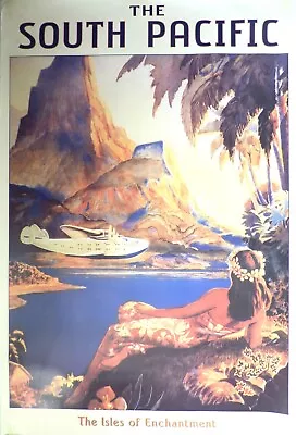 VTG Poster  Isles Of Enchantment  South Pacific Travel Poster 24  X 36  No Holes • $39.99