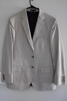 GRAY STRIPED J.CREW 100% COTTON SPORT COAT Sz 38S Blazer / Suit Jacket • $24.95