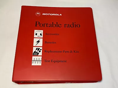 Vintage 1996 Motorola Portable Radio Parts Index Accessories Batteries Antennas • $100