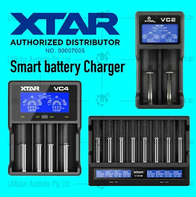 Xtar VC2 VC4 VC8 MC6C USB LCD Lithium Battery Charger For 26650 14500 RCR123a • $23.85
