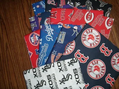 MLB Baseball Cotton Fabric By The 1/4 YARD 9 X44  Or 58  PICK TEAM • $3.95