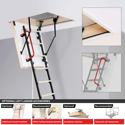 £37 • Buy Accessories For MINI Wooden Metal Loft Ladder -Handrail -Balustrade -Ceiling Kit