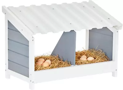 PETSFIT Nesting Boxes For Chickens Double Nesting Box With PVC Roof • $62.58