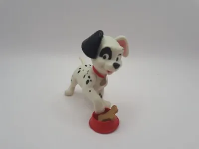 Disney 101 Dalmatians Patch With Dog Bowl 2  PVC Toy Mini Figure Disney Store VG • £6.99