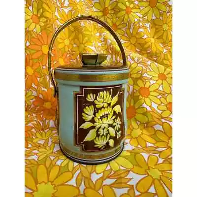 Vintage Murray Allen Handled Floral Tin • $16