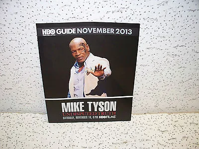 HBO Guide Booklet November 2013 Mike Tyson Undisputed Cool Collectible • $9.99