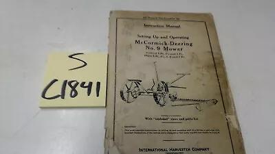 McCormick-Deering No. 9 Mower Vertical & Plain (8-12-40-20B) Manual  • $19.95