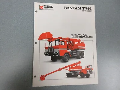 $45 • Buy Koehring Bantam T-744 Excavator Sales Brochure 6 Page