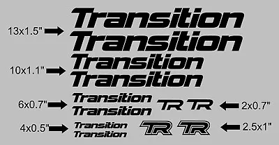 Custom Transition Bike Frame Decal Set. Pick Your Color. USA Seller! • $18