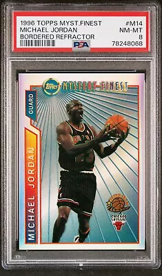 1996 TOPPS MYSTERY FINEST M14 MICHAEL JORDAN BORDERED REFRACTOR  Fresh Slab  HOF • $305