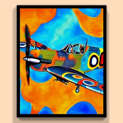 £11.50 • Buy Limited Edition Spitfire RAF World War 2 Wall Art Print Abstract Picture Print 