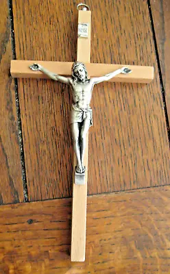 Beech Wood 8  Catholic Wall Crucifix - New & Boxed • £10