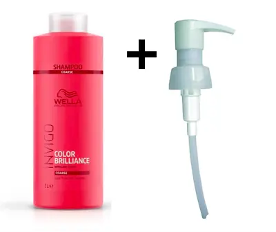 £16.65 • Buy Wella Invigo Brilliance Shampoo For Coarse Or Thick Coloured Hair 1000ml & Pump 
