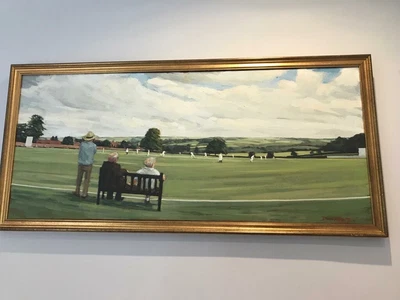 £110 • Buy Framed Oil Painting  Watching Cricket By Staffordshire Artist,David Hunt