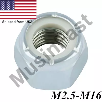 Stainless Steel Hex Lock Nut - M2.5 M3 M4 M5 M6 M8 M10 M12 M14 M16  • $5.80