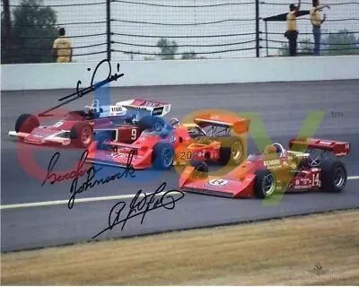 AJ Foyt - Mario Andretti - Gordon Johncock 1977 Indy 500 Signed 8x10 Photo Repri • $19.95