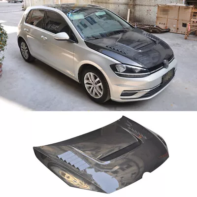 $1295.80 • Buy For VW Golf GTI MK7 7.5 2015-20 Carbon Fiber VR Style Engine Bonnet Hood Covers 
