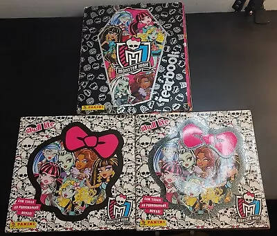 3 X Panini Albums - Monster High Fearbook & Monster High Skull Life (2x) • $39