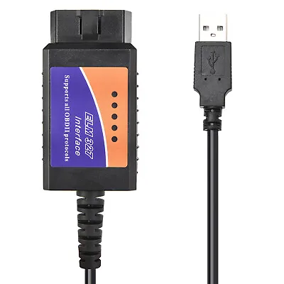 V1.5 USB Interface ELM327 OBDII OBD2 Car Scanner Diagnostic Auto Scan Tool Cable • $13.39