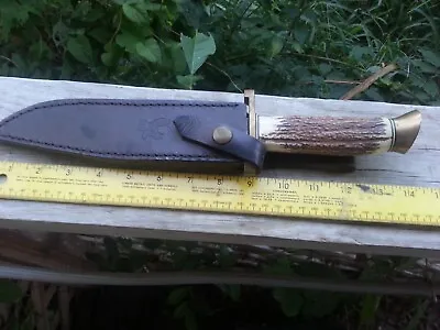 Steve Voorhis Custom Handmade Fixed Blade Bowie Knife Stag Handle 13 1/2” OAL • $950