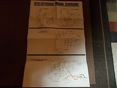 1978 Johnson Outboard Motor Wiring Diagram 4 6 9.9 15 Hp • $9.95