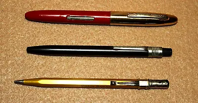 Vintage SCRIPTO Lot Of 3 Fountain Pen Mechanical Pencil And Grease Pencil • $17.75