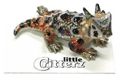 ➸ LITTLE CRITTERZ Amphibian Toad Miniature Figurine Horned Toad Rip • $13.99