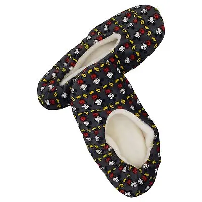£14.85 • Buy Disney Mickey Mouse Graphic Womens Fuzzy Babba Slipper Socks Size S/M