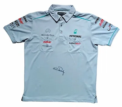 F1 Nico Rosberg Signed Amg Mercedes Petronas Pit Crew Shirt  M  Henri Lloyd • $599