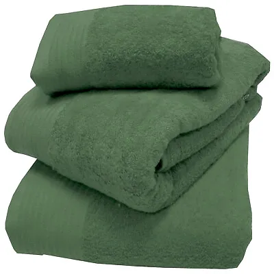 Luxury 100% Egyptian Cotton Super Soft 600 GSM Towels - Ivy Fern Forest Green • £5.99