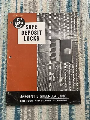 Vintage Sargent & Greenleaf Safe Deposit Locks Catalog Vaults Locksmith Rare • $59.99