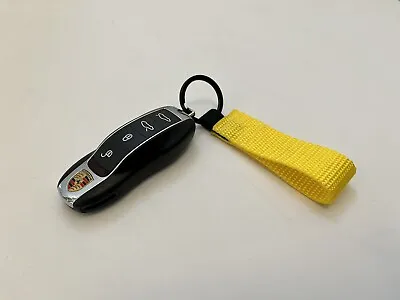 Porsche 911 GT3 RS MINI Yellow Door Pull Keychain 991 997 Cayman Lanyard Strap • $30