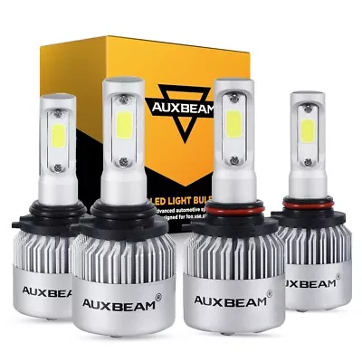 4X AUXBEAM 9005 9006 LED Headlight Bulbs High /Low For Chevy Silverado 1995-2006 • $43.99