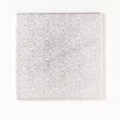 8  Cake Boards Pack Of 5 Square Silver Drum Board 13mm Thick Baking • £7.99