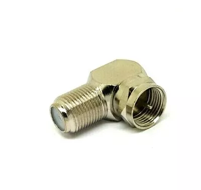 Right Angle TV Aerial F Plug Satellite SKY Virgin Connectors 90 Degree Adapter • £1.99