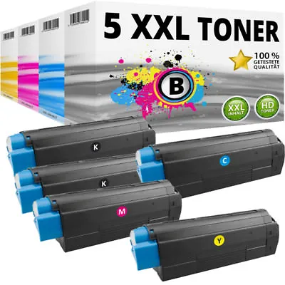 5 XXL Toner For OKI Data C5250 Dn C5450 N C5510 MFP C5540 MFP Saver Set • £95.78