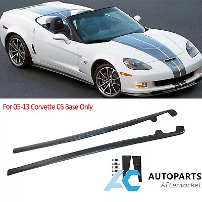 For 05-13 Corvette C6 Base Side Skirt Rocker Panels Mud Flaps ZR1 Style • $73.99