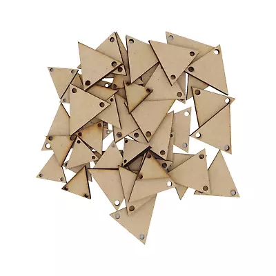 Wooden Bunting Triangles Laser Cut MDF Blank Embellishments Craft Shapes 3mm MDF • £3.99