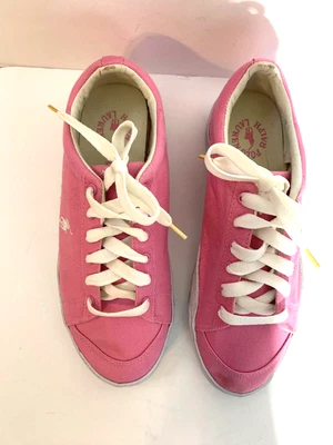 $10 • Buy Polo Ralph Lauren Womens Canvas Tennis Shoe Sneaker Size 7.5B Pink AAW15534